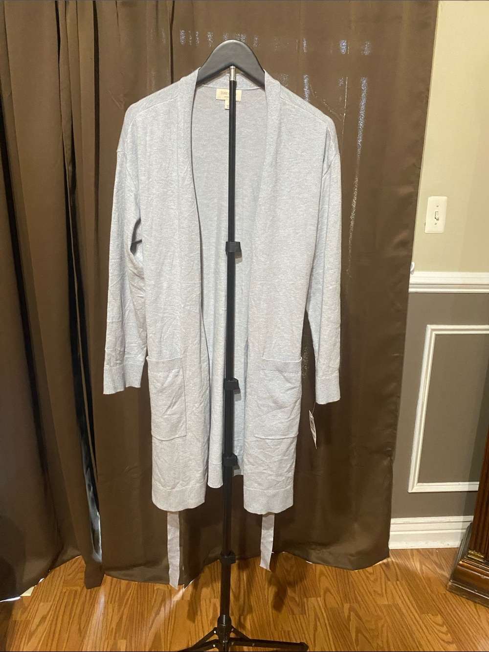 Light Gray Women's Open-Front Lounge Cardigan - Soft Everyday Layer